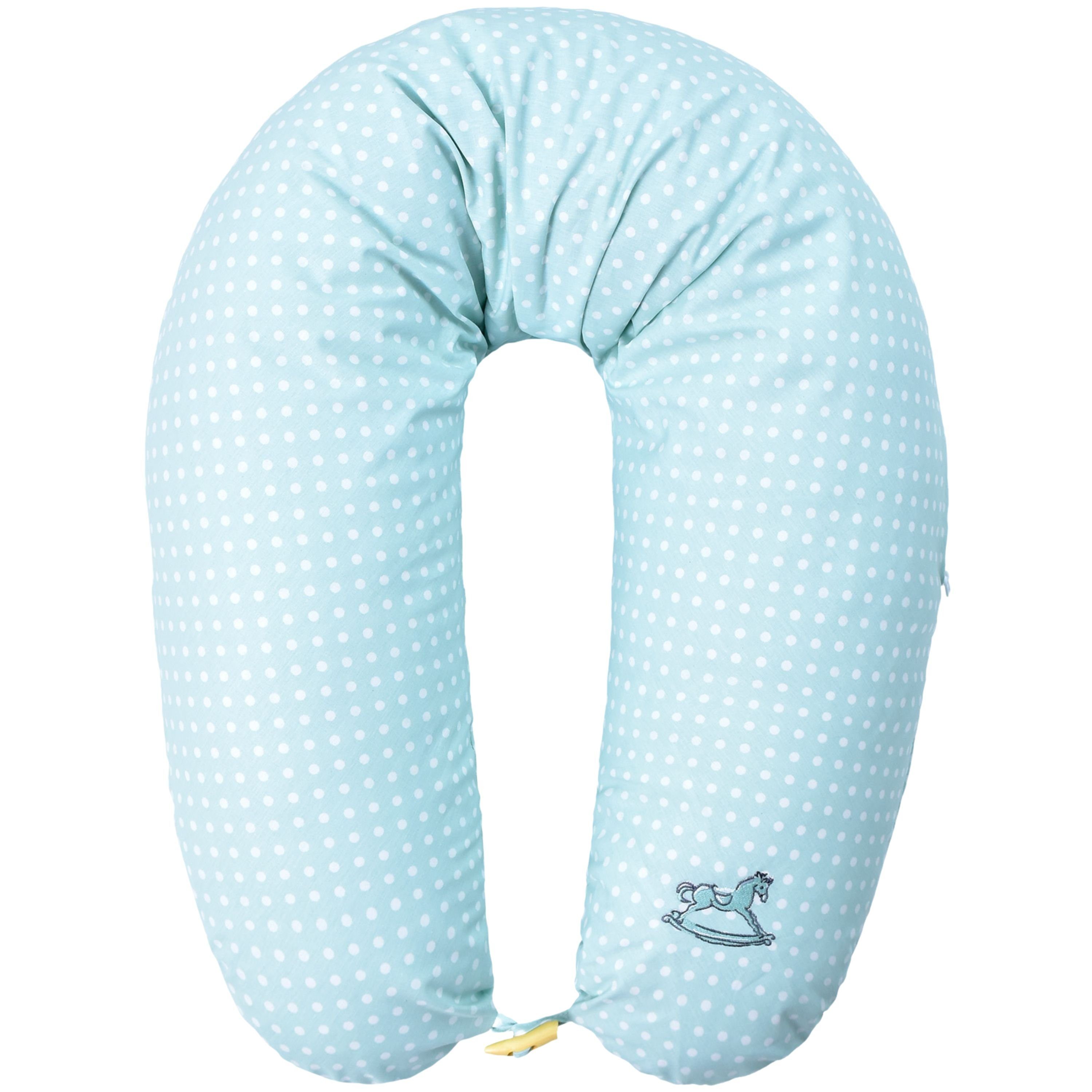 SEI Design Stillkissen Seitenschläferkissen Babynestchen Kuschelnest 170x30 cm, Schwangerschaftskissen mit Bezug, Bezug 100% Baumwolle