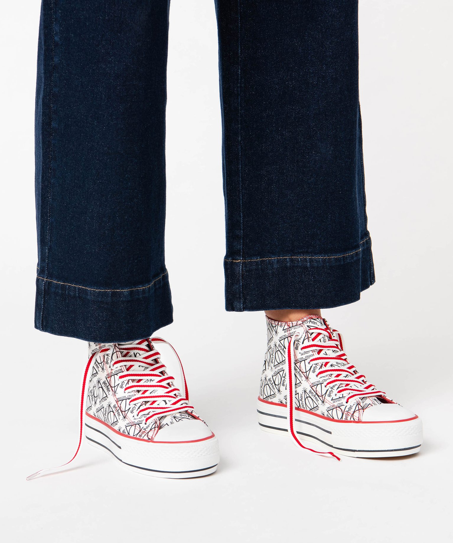 Baskets femme montantes imprimées - Harry Potter blanc | GEMO