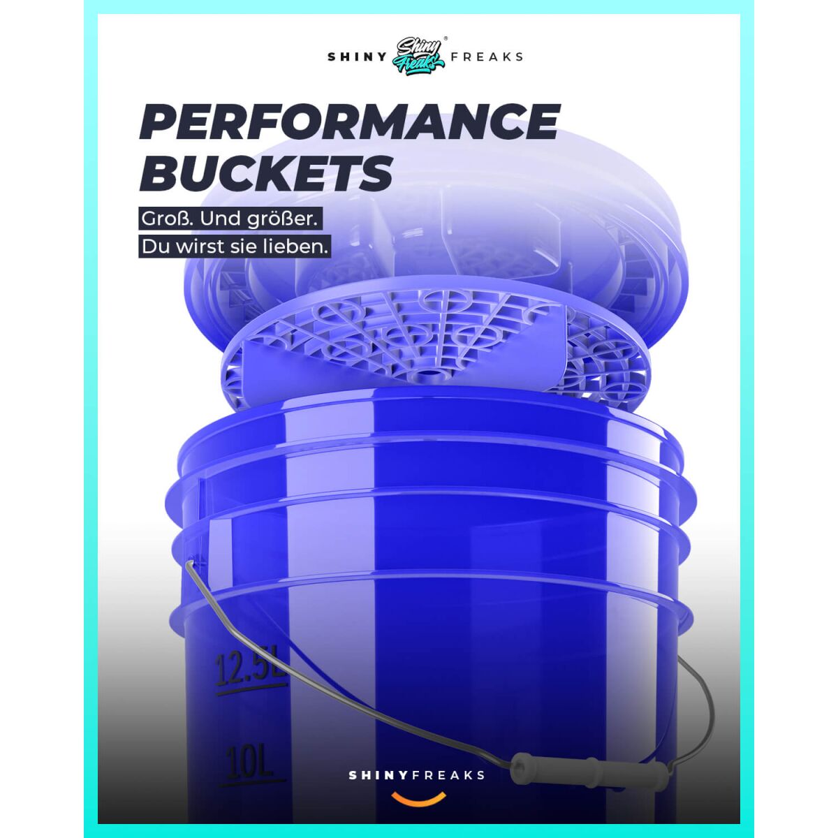 chemicalworkz Performance Buckets Wascheimer mit Deckel clear blue 5GAL