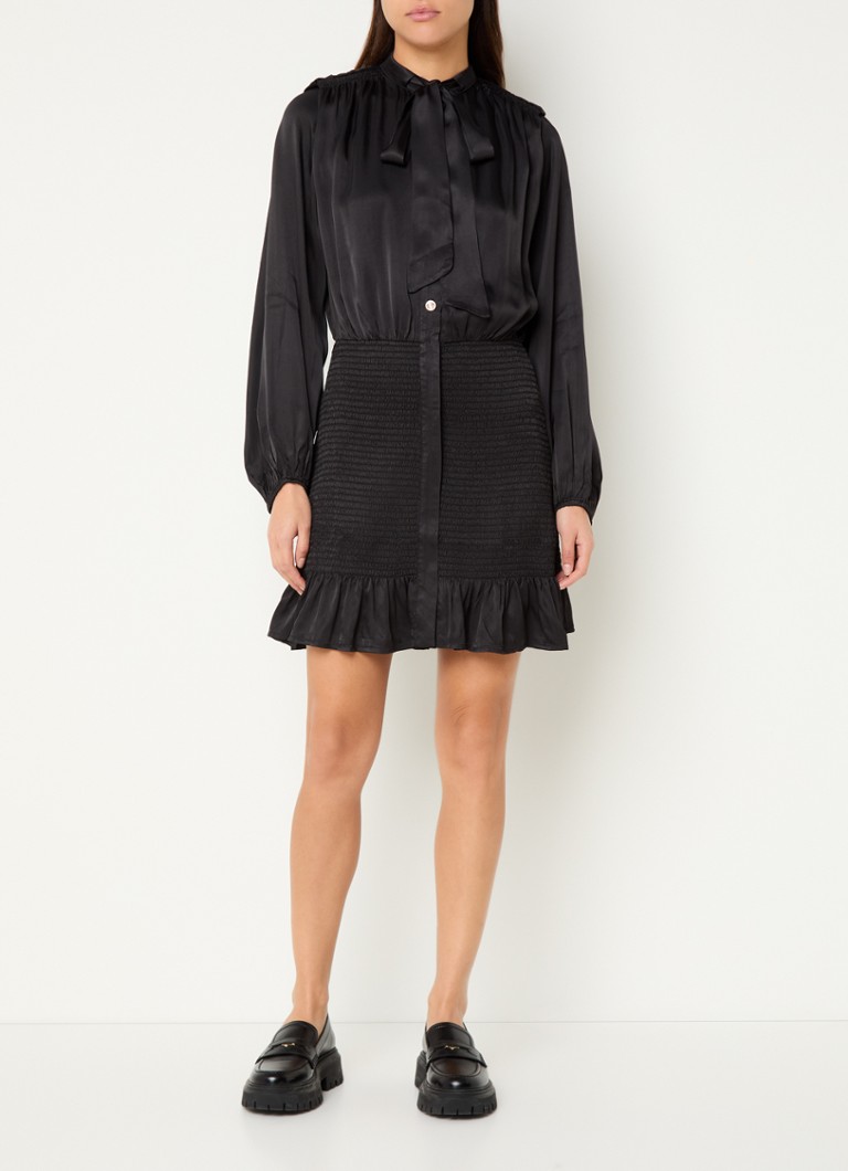 Vestido túnica corto de Maje con cuello chal
