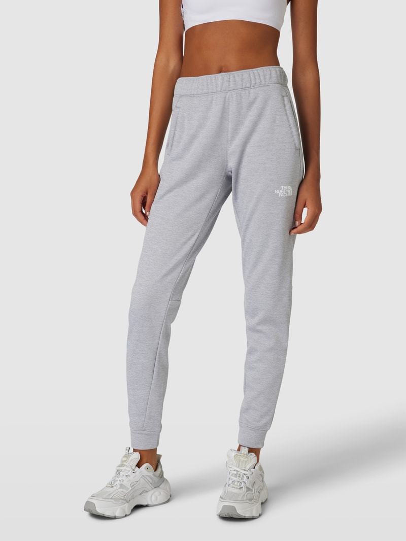 Sweatpants mit Label-Print Modell 'REAXION' in hellgrau meliert