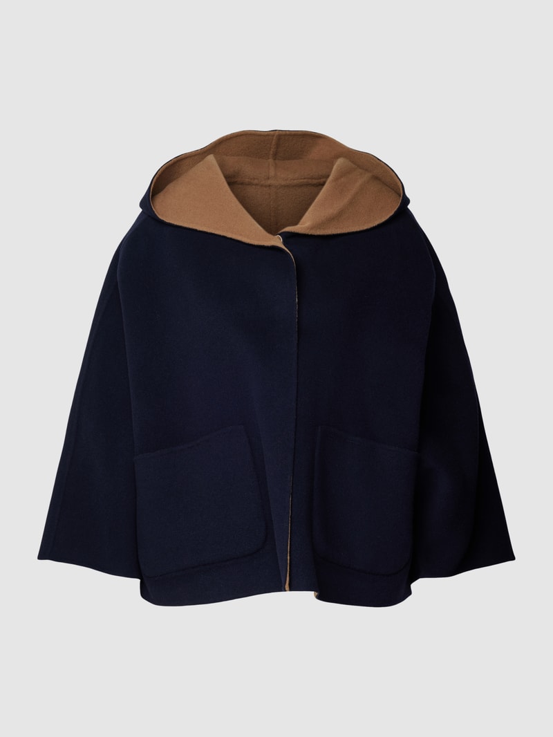 Jacke mit Druckknopfleiste Modell 'MAGNO' in marineblau