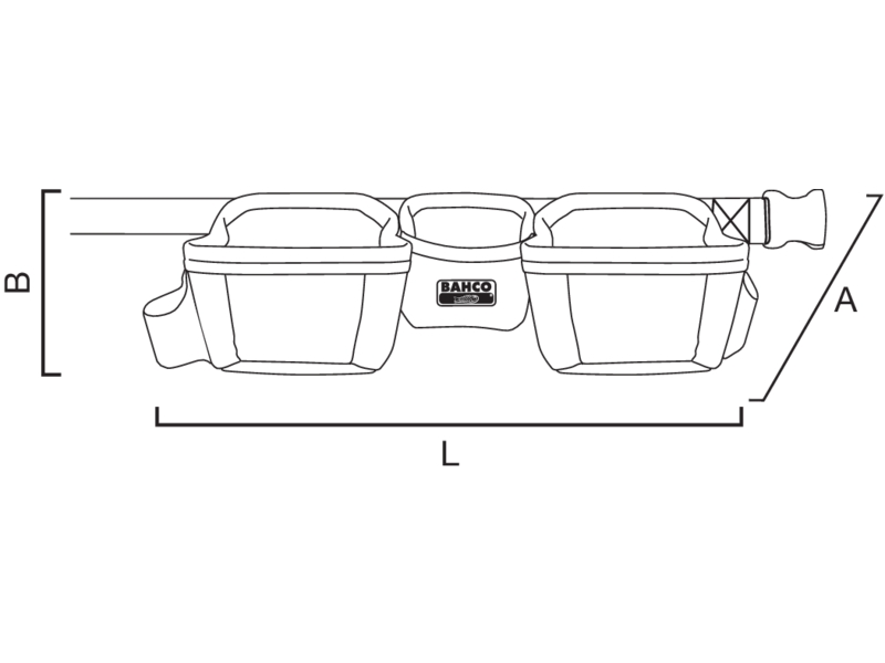 Curea de scule Bahco 4750-JU3PB-1, 3 piese