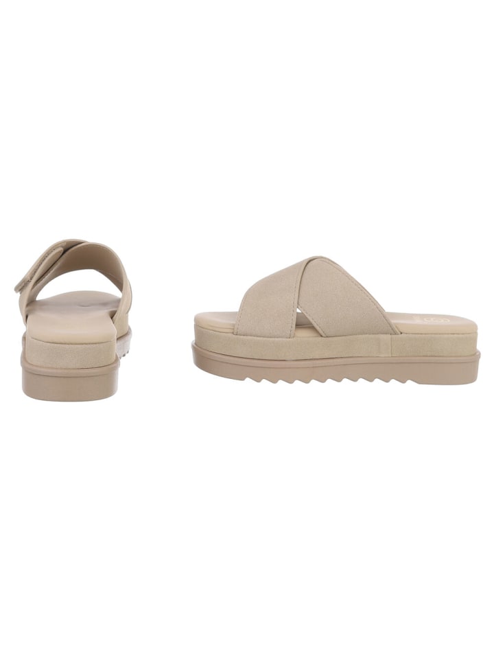 Ital-Design Sandale & Sandalette in Hellbraun günstig kaufen
