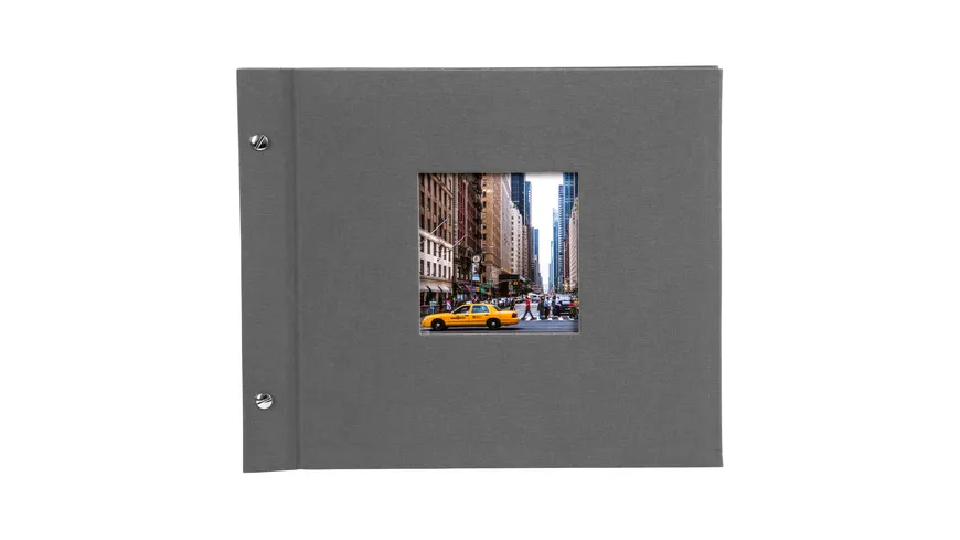 goldbuch Schraubalbum Bella Vista grau 30x25cm 40 schwarze Seiten - erweiterbar