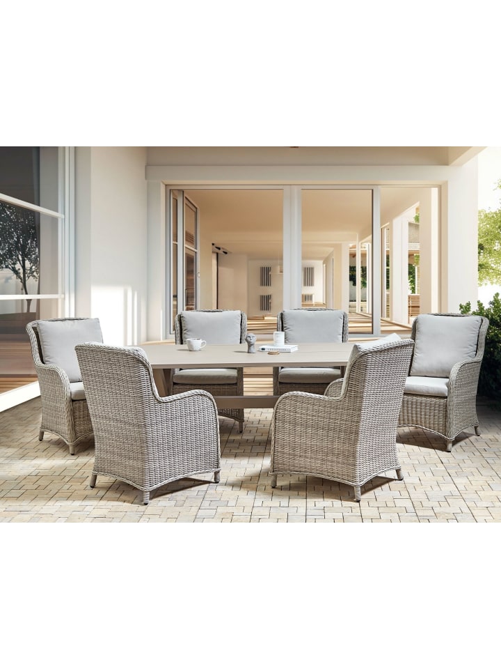 Beliani Gartentisch CASCAIS in Beige - (W) 105 x (H) 74 x (L) 200 cm günstig kaufen onesize