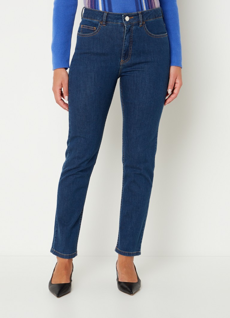 Džínsy slim fit s vysokým pásom Gerard Darel Cheryl s tmavým praním