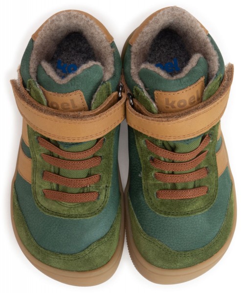 Koel bare ~ Daniel MidCut Sneaker Wollfleece + Tex ~ Green