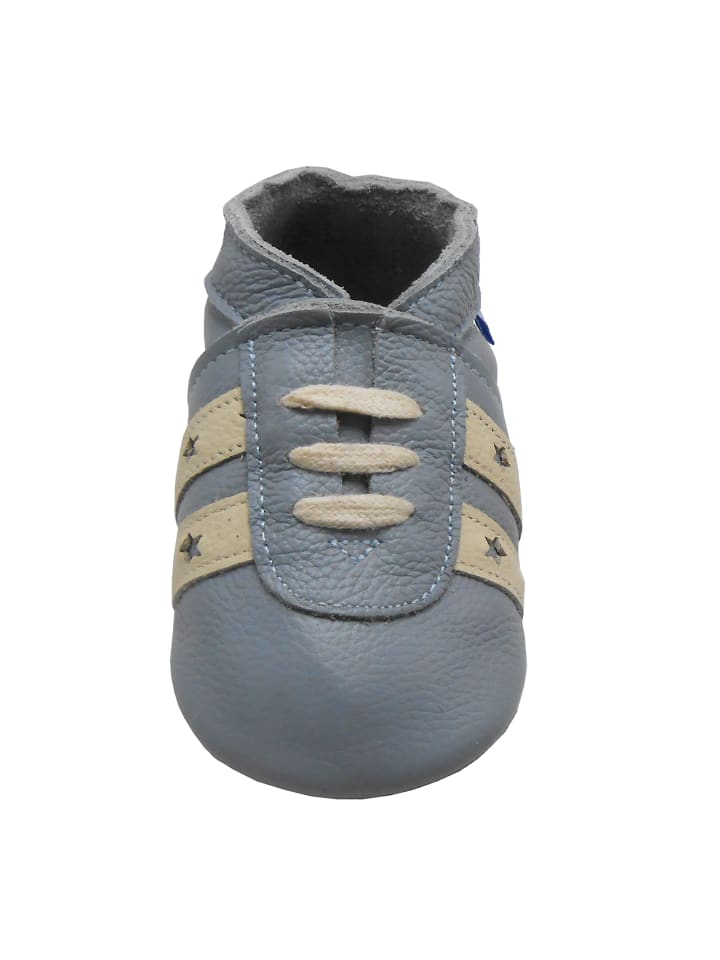 Yalion Leder-Krabbelschuhe in Blau günstig kaufen 22/23