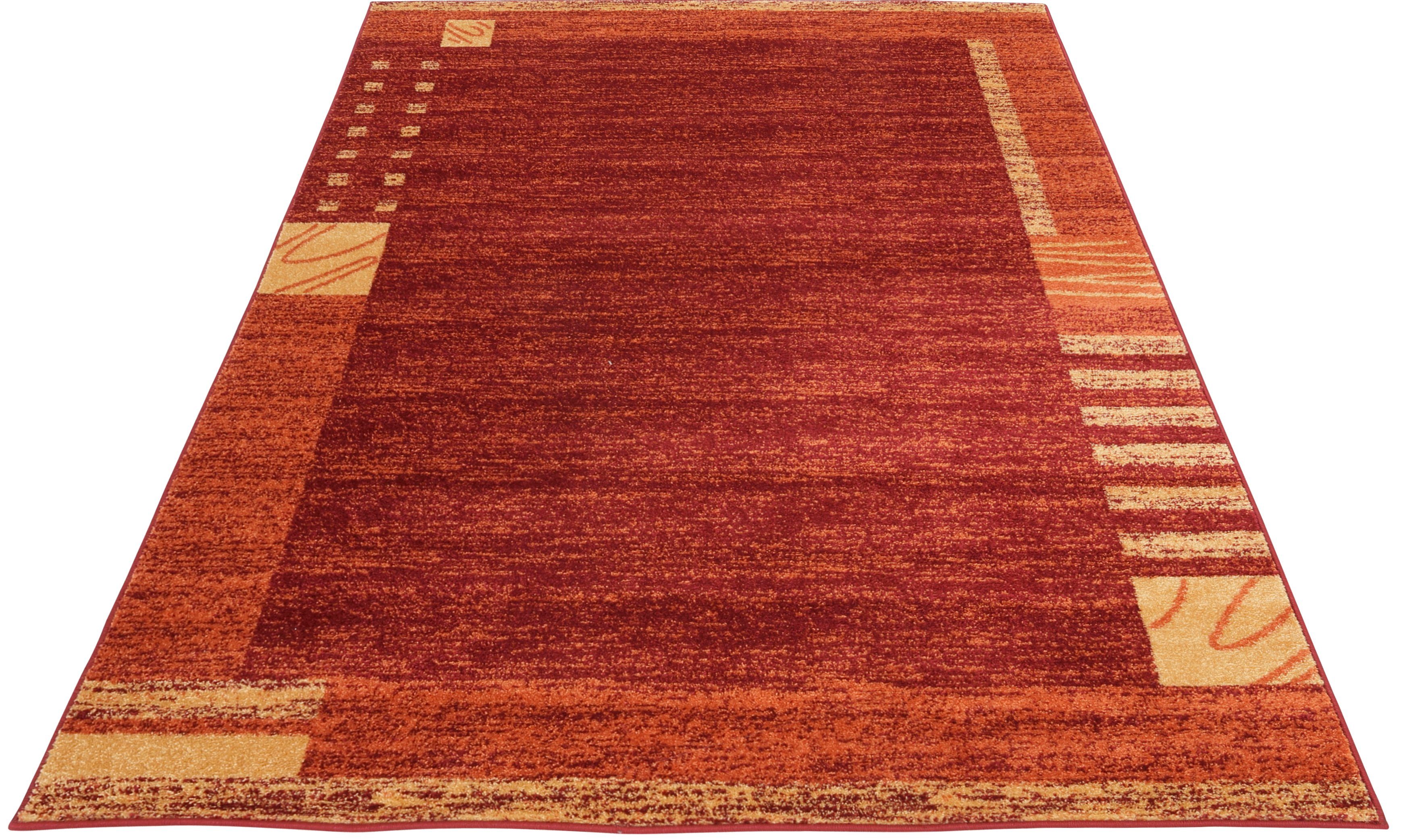 Teppich Jonas, my home, rechteckig, Höhe: 8 mm, flacher Teppich,Kurzflor, Weich, Pflegeleicht, Elegant, Bordüre