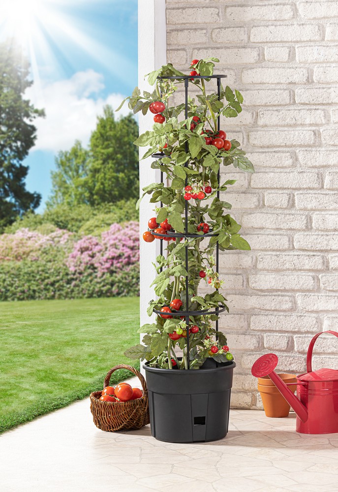 Powertec Garden Tomatenturm 28 Liter - Anthrazit 21-teilig