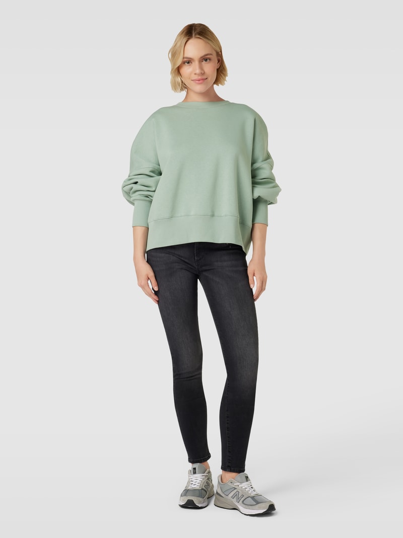 Slim Fit Jeans mit Label-Stitching in anthrazit