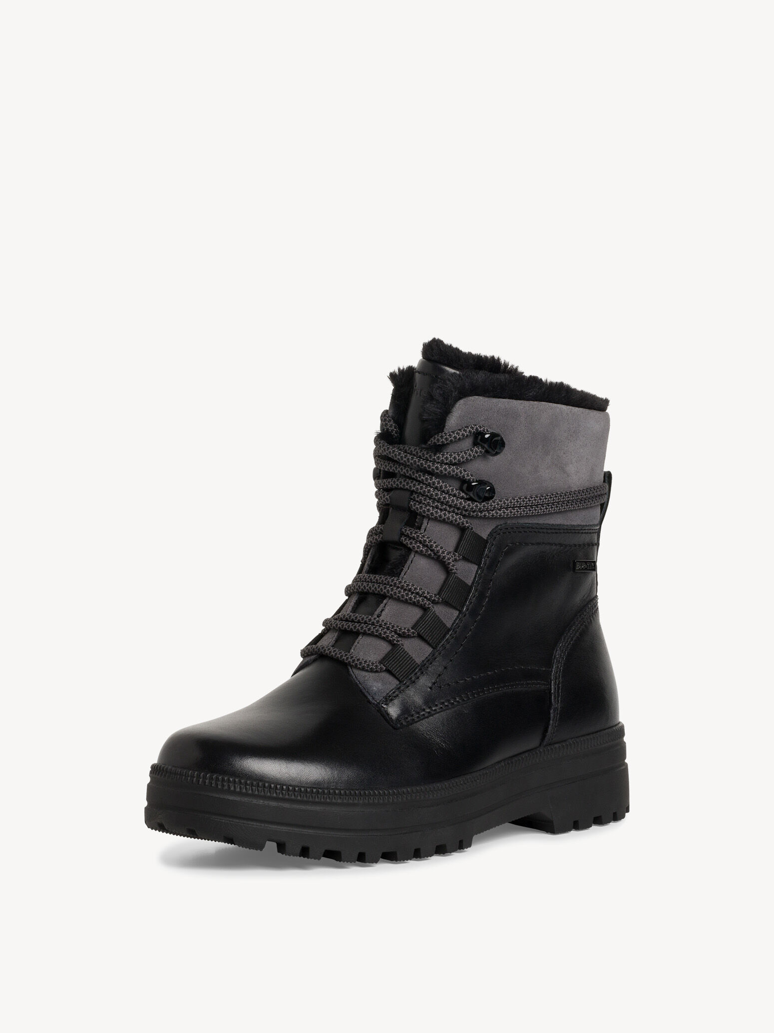Bottine en cuir - noir