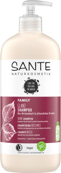Sante FAMILY Glanz Shampoo Bio-Birkenblatt & pflanzliches Protein Shampoo
