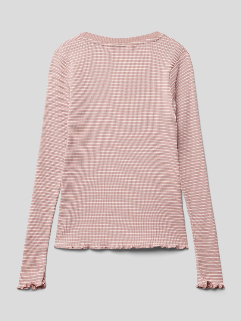 Longsleeve mit Streifenmuster in hellrosa