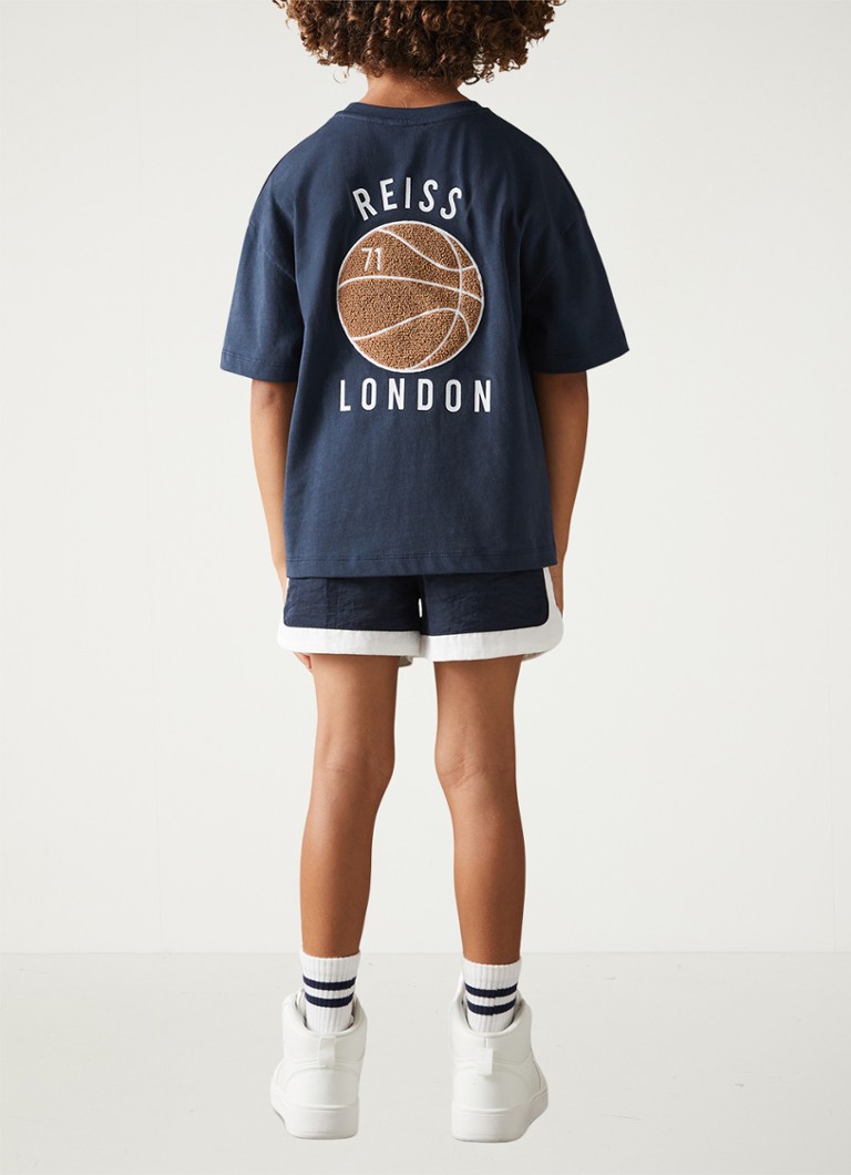 Reiss Kirby liela izmēra T-krekls ar logotipu un apdruku aizmugurē