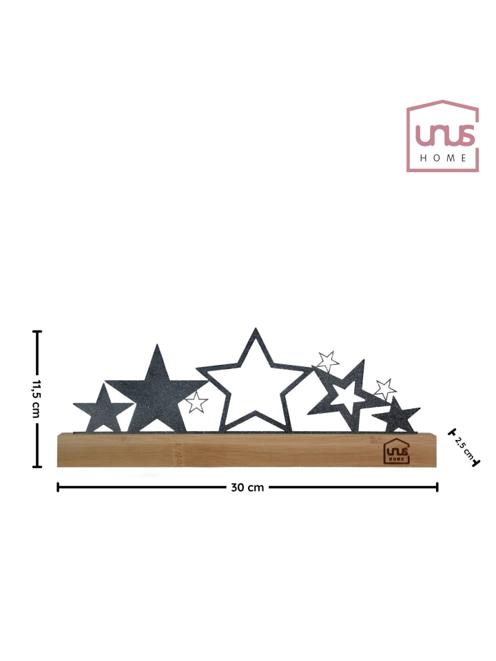 UNUS Sterne-Aufsteller Weihnachtsdeko in Schwarz günstig kaufen onesize