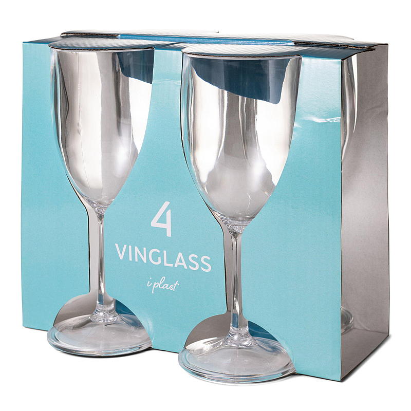 Cuisine Vinglass 4-pk klar plast