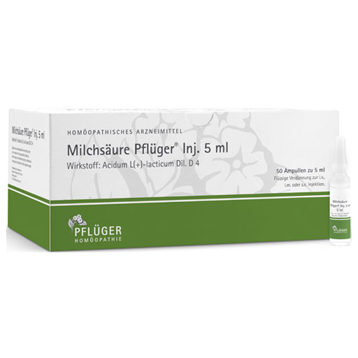 MILCHSÄURE Pflüger Injektionslösung 5 ml  50 St  Injektionslösung