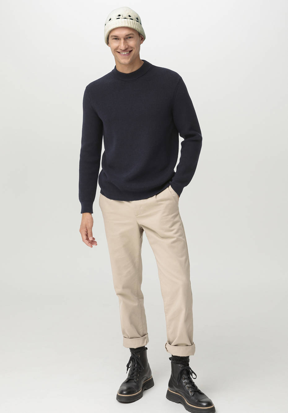 Pullover aus Bio-Merino und Bio-Baumwolle
