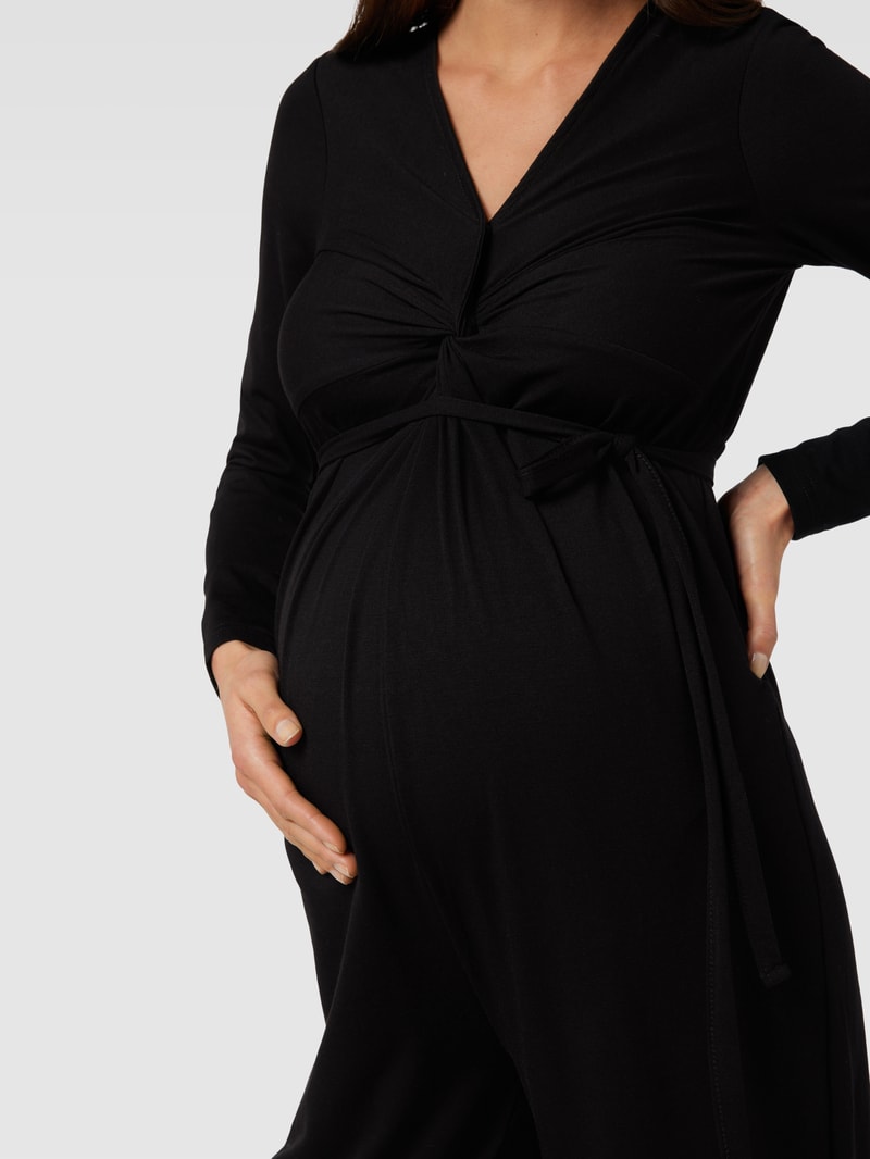 Umstands-Jumpsuit mit Knotendetail Modell 'Rylan Tess' in schwarz