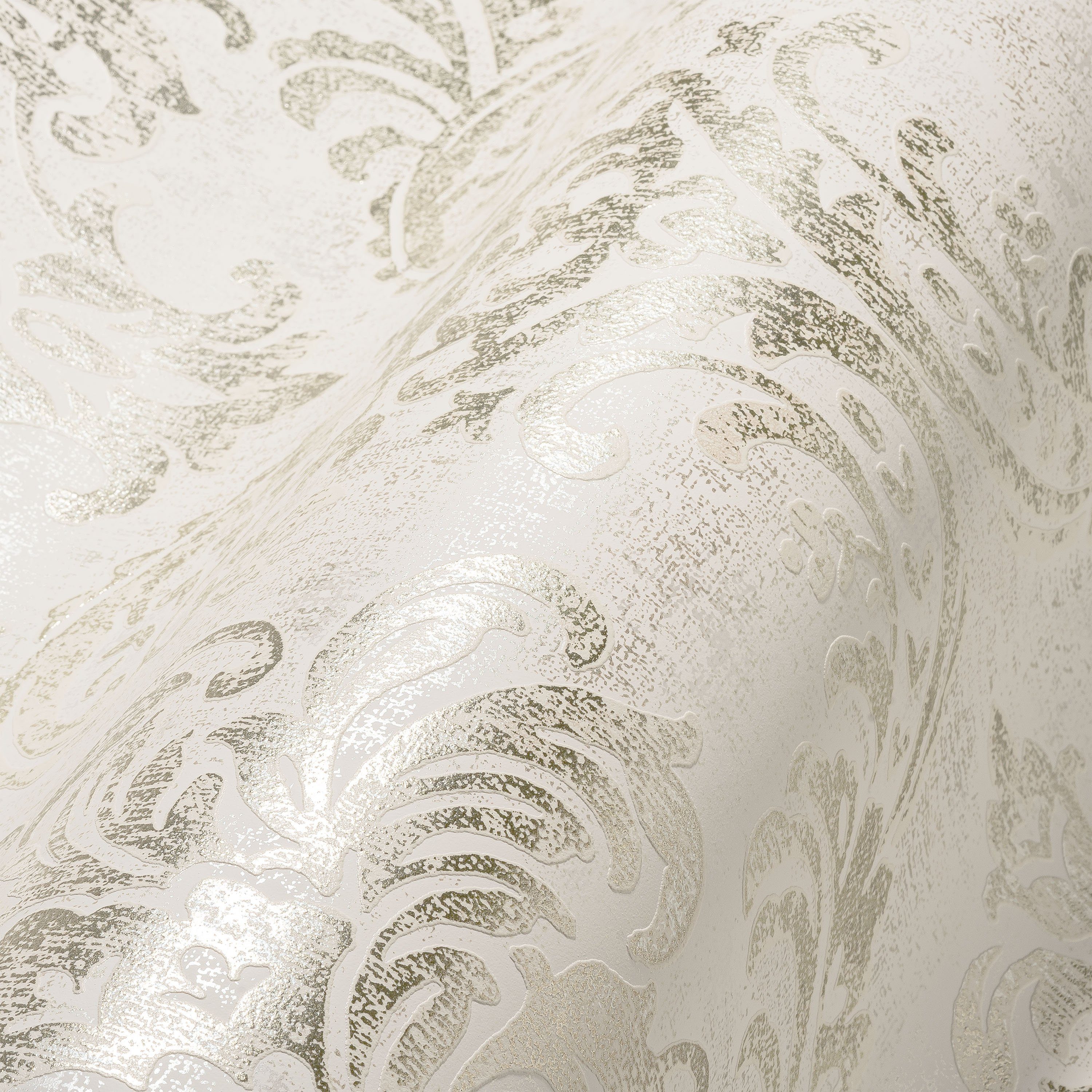 living walls Vliestapete Metropolitan Stories. Travel Styles. Ornament-Tapete, strukturiert, metallic, (1 St), Tapete Klassisch Elegant Barock Vintage-Optik Shabby Chic