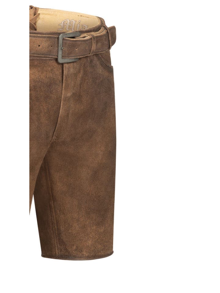 Nübler Lederhose kurz RV Obert in Braun günstig kaufen