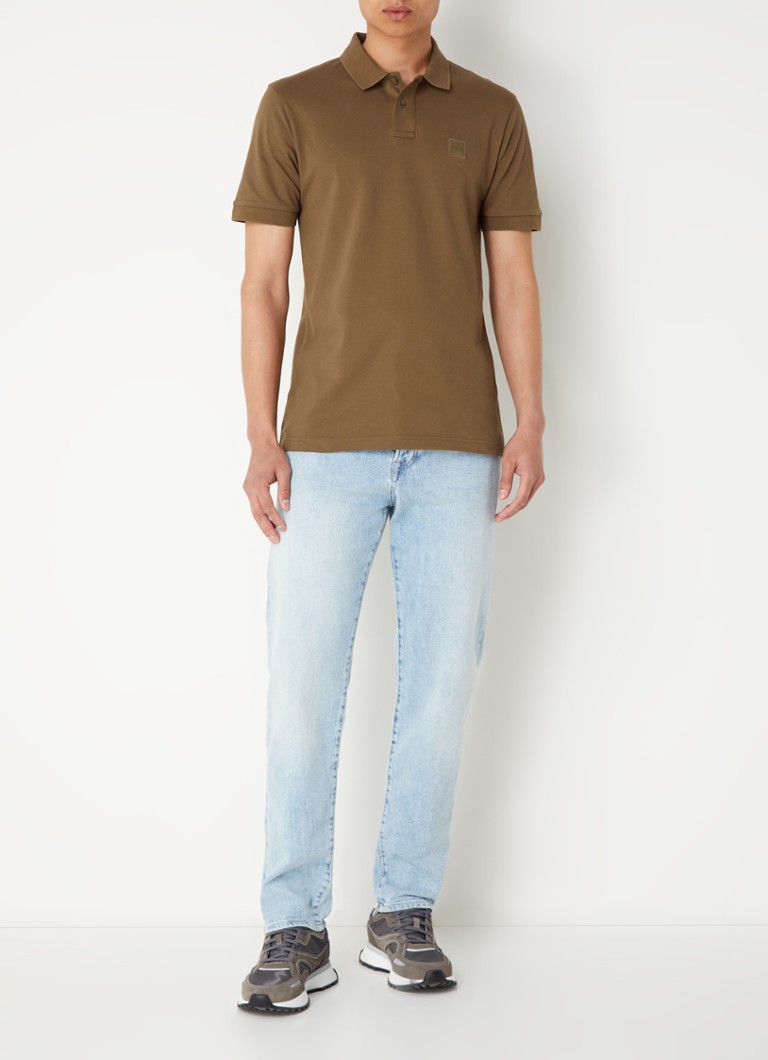Polo HUGO BOSS Passenger slim fit com logotipo