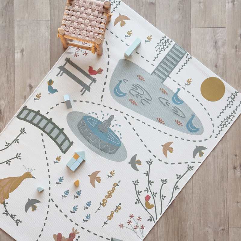 Tapis de jeu indoor & outdoor 123x180cm BIRD PARADISE