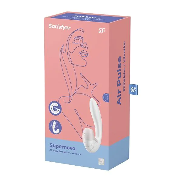 „Satisfyer Supernova White“ intymios higienos masažuoklis