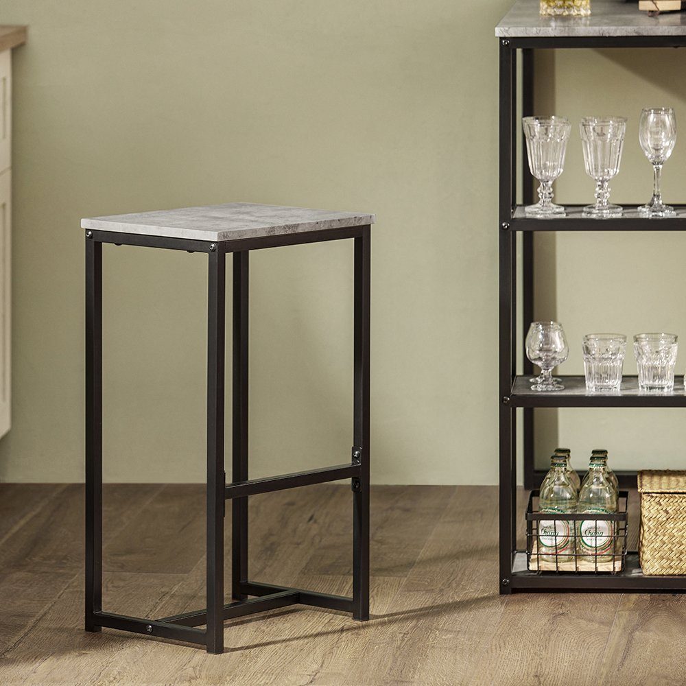 SoBuy Bartisch OGT43, 3-teilig Bartisch mit Stühlen Esstisch Stehtisch mit 3 Ablagefläche