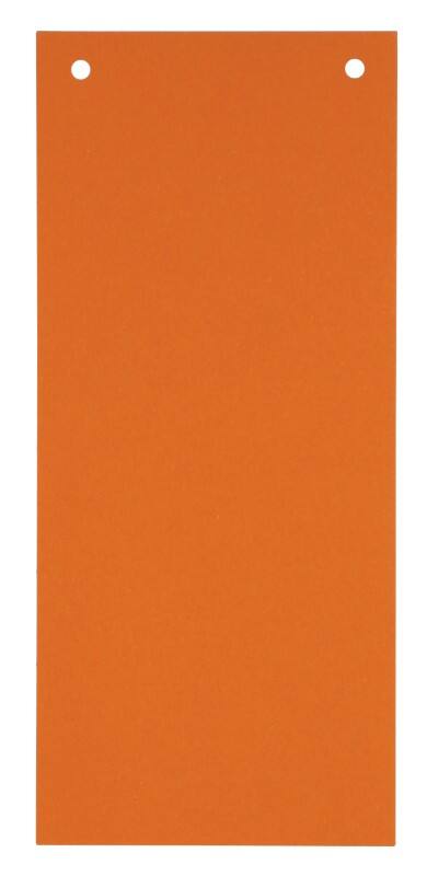KANGARO Blanko Trennstreifen Spezial Orange Karton Rechteckig 2 Löcher 07071-06 100 Stück