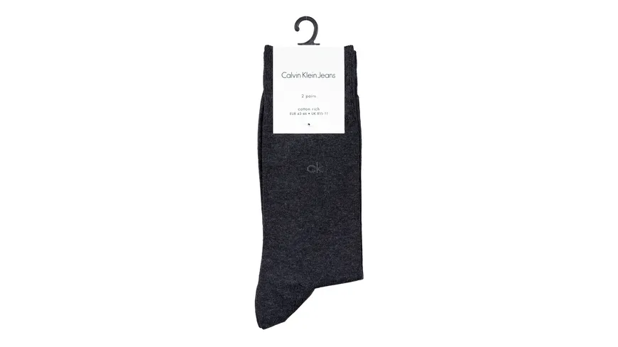 Calvin Klein Herren Socken 2er Pack Graphite Heather