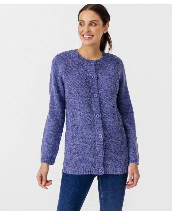 Cardigan maille chinée chaude Thermolactyl