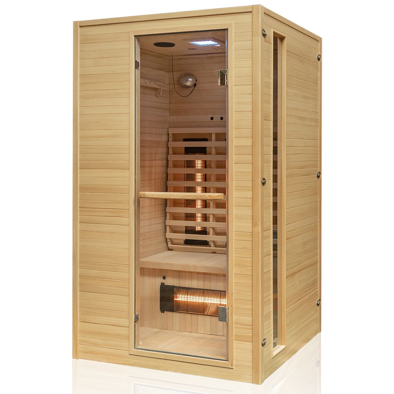 TroniTechnik Dewello® Infrarotkabine Infrarotsauna CALGARY 115cm x 105cm inkl. 5 Vollspektrumstrahler