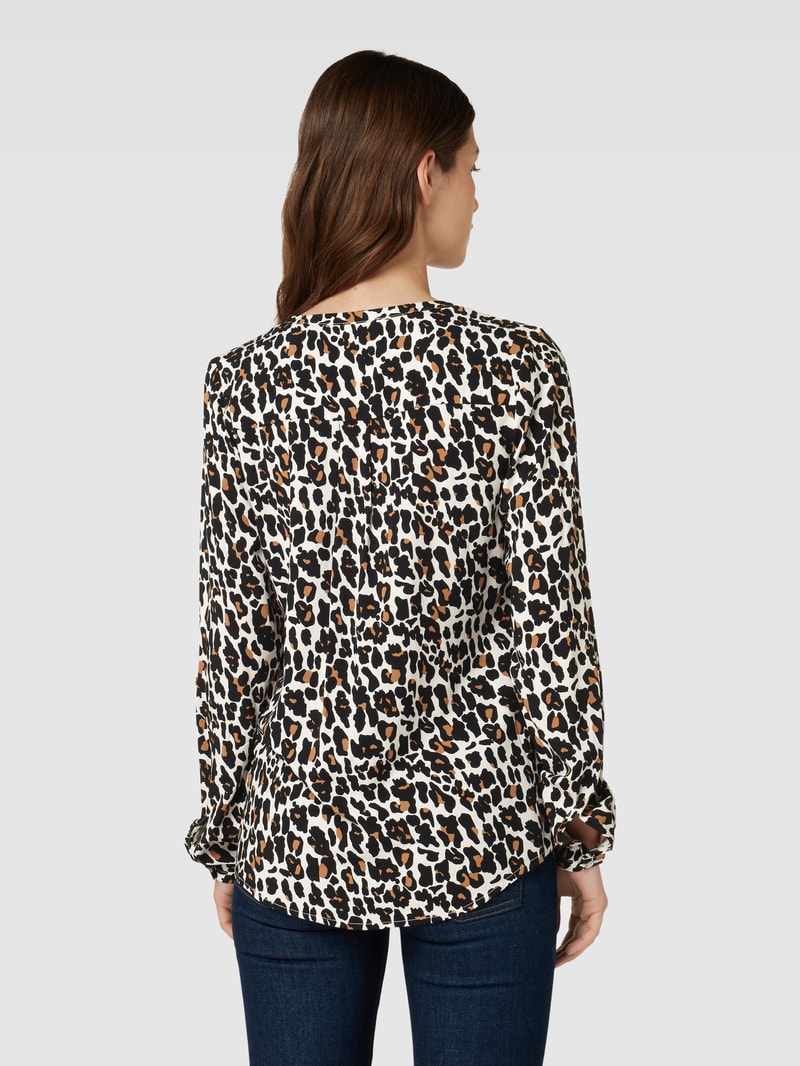 Blusenshirt mit Allover-Print in beige