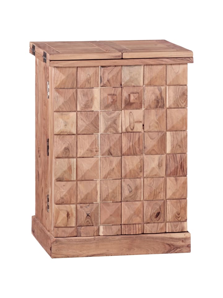 KADIMA DESIGN Hausbar Massivholz 65x91x50 cm Weinbar ausklappbar, Kleine Bar in Akazie günstig kaufen onesize
