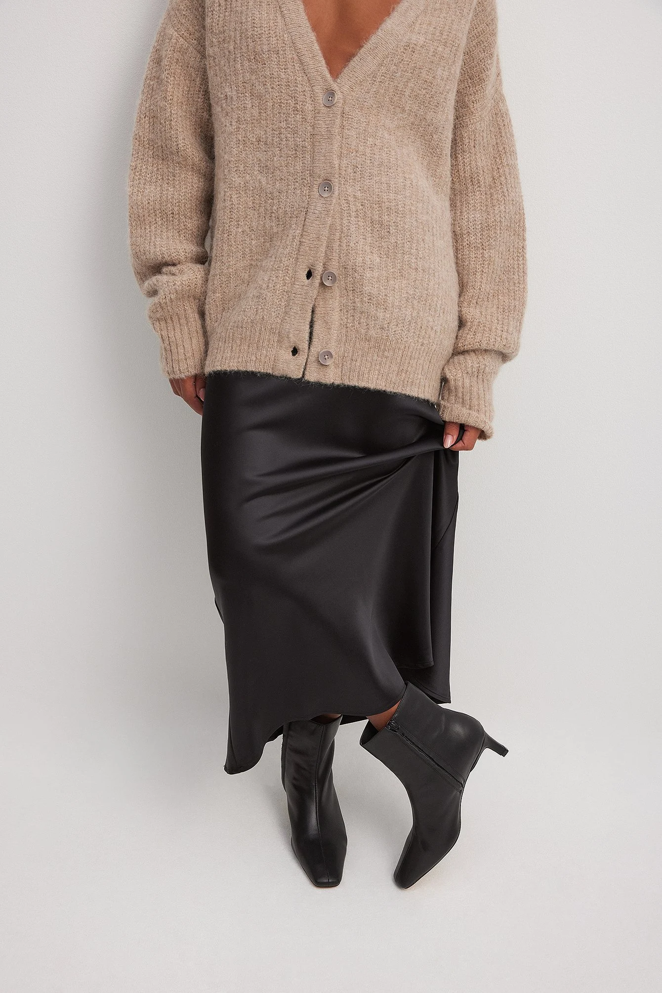 Stiletto-Lederstiefeletten