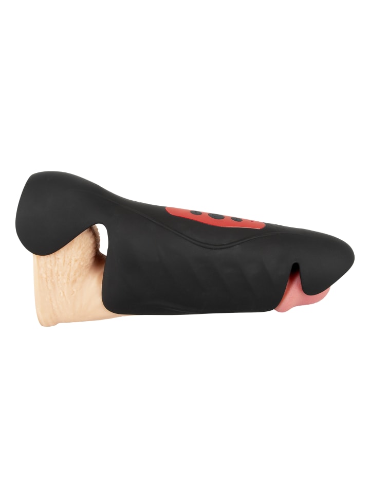 Rebel Masturbator mit Vibration Penis Trainer with 3 Point Stimulation in schwarz günstig kaufen 22 cm