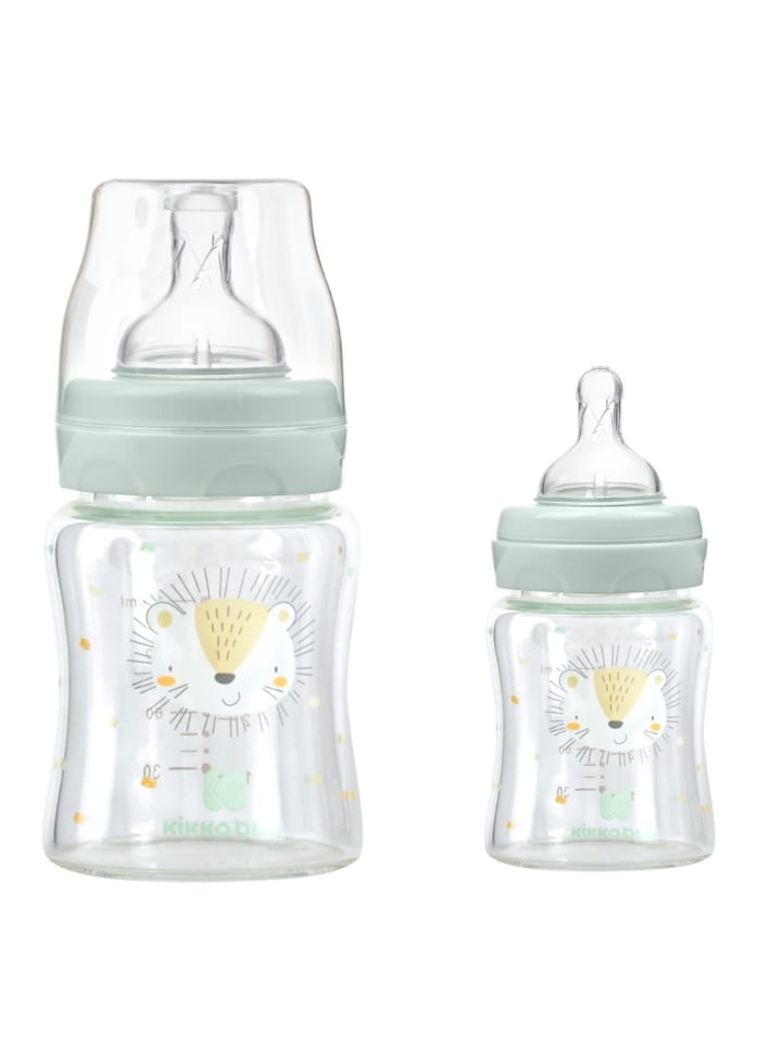Kikkaboo Baby Glasflasche 120 ml in grün günstig kaufen onesize