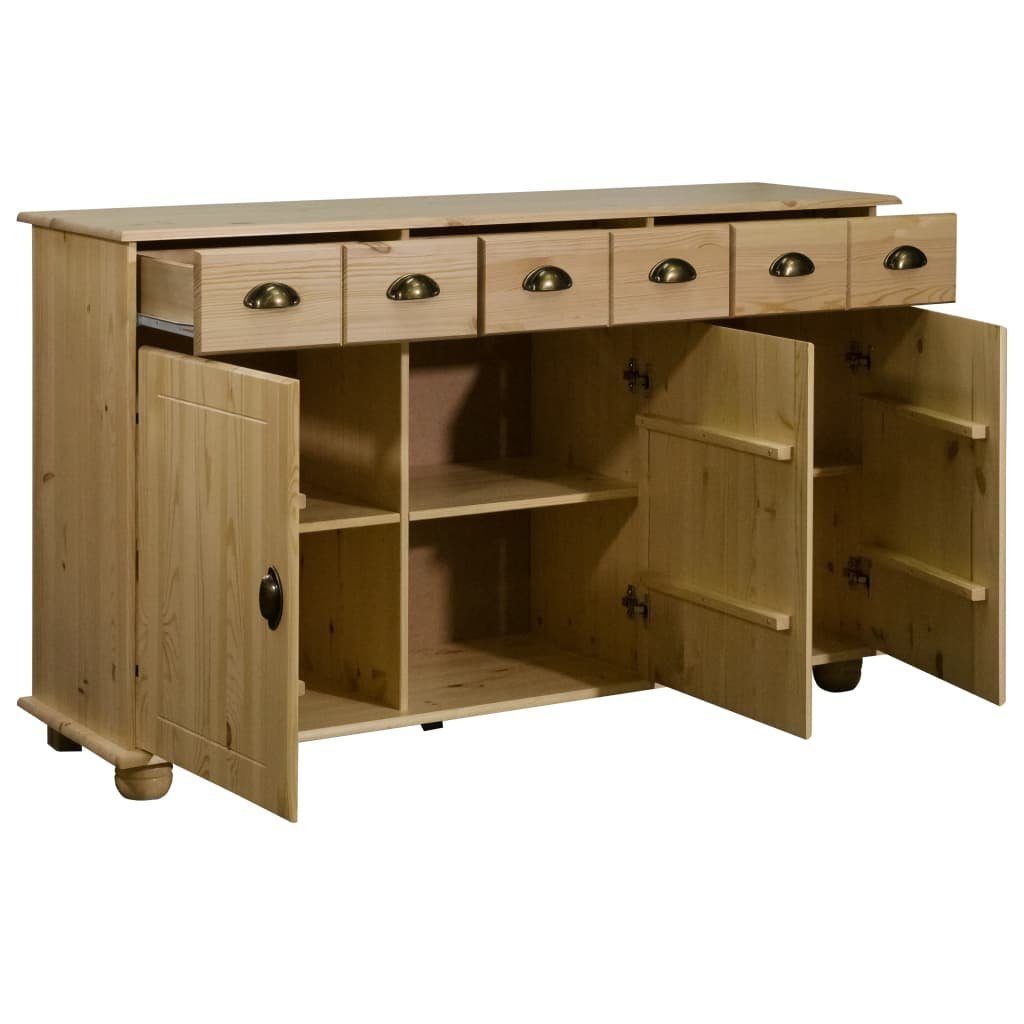 vidaXL Sideboard Sideboard 134x39x79,5 cm Massivholz Kiefer (1 St)