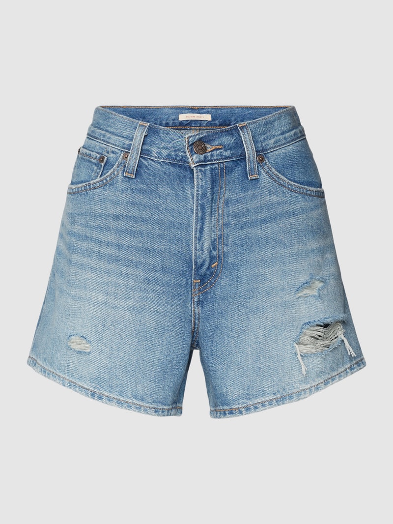 Jeansshorts im Destroyed-Look Modell 'MOM' in hellblau