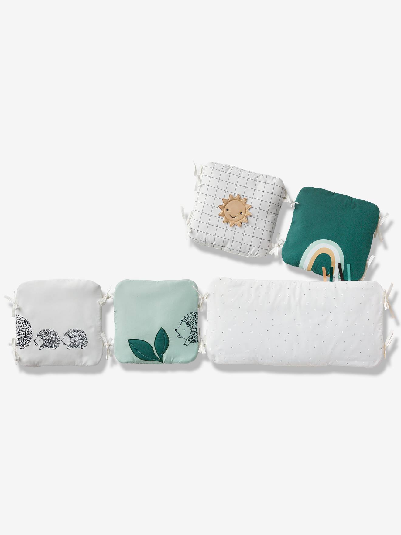Tour de lit / tour de parc modulable Bio Collection LOVELY NATURE ivoire / multicolore