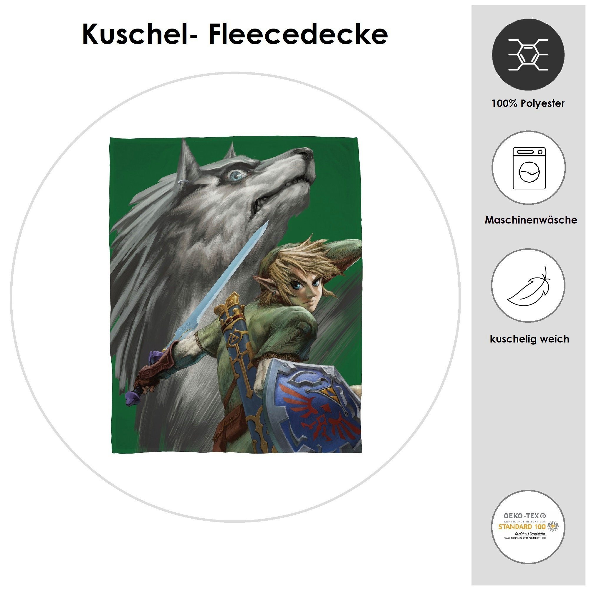 Kinderdecke Super flauschige Zelda Kuscheldecke 