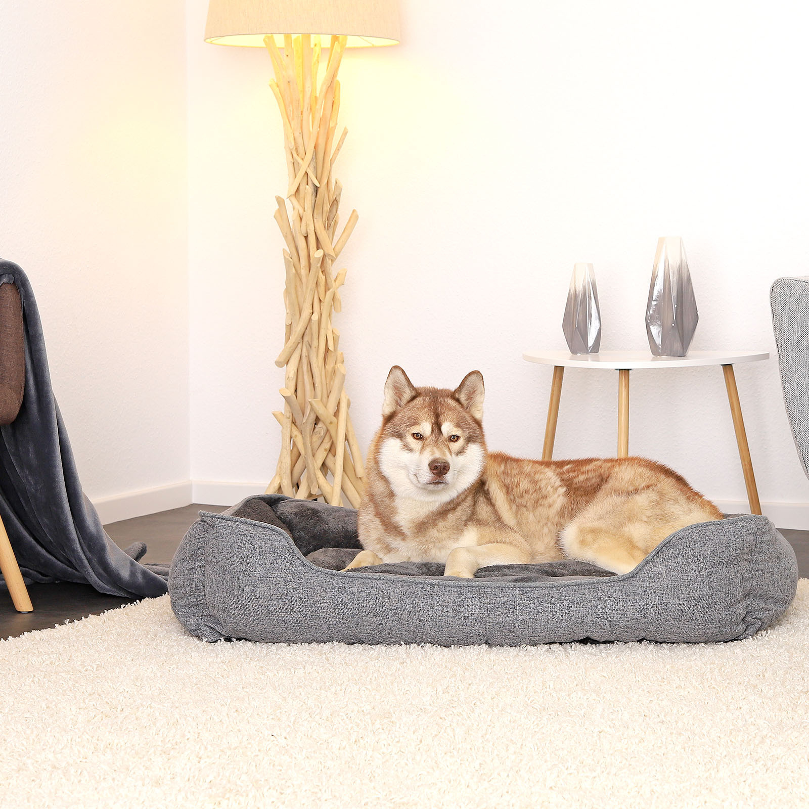 Lionto Hundebetten Lionto Hundebett meliert grau L