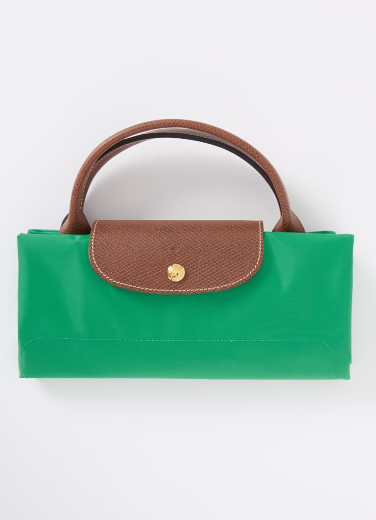 Longchamp Le Pliage Original weekendveske M med skinndetaljer