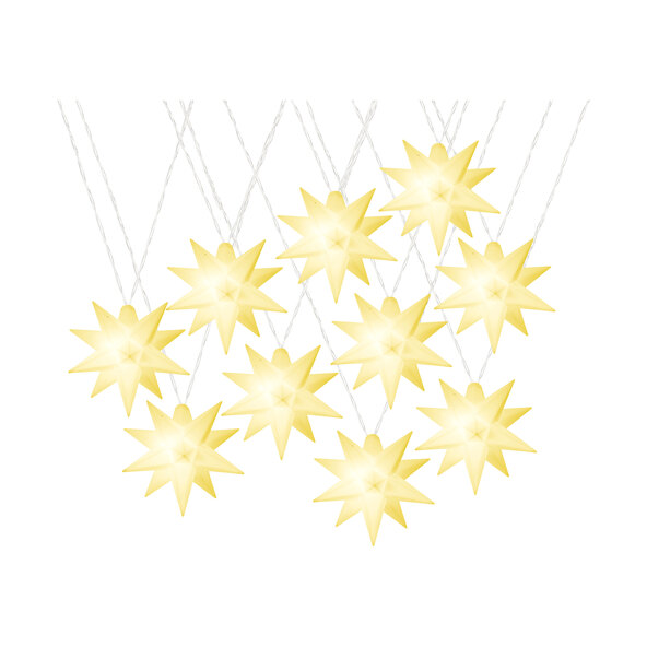 10er LED-Sternenlichterkette, weiß