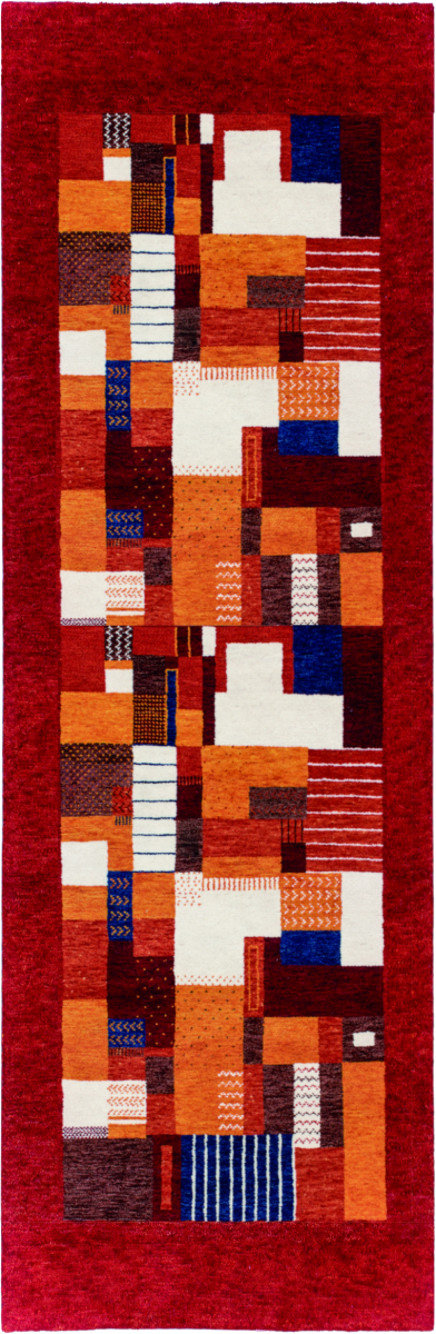 Teppich aus Indien Trivo Rot 80 x 300 cm