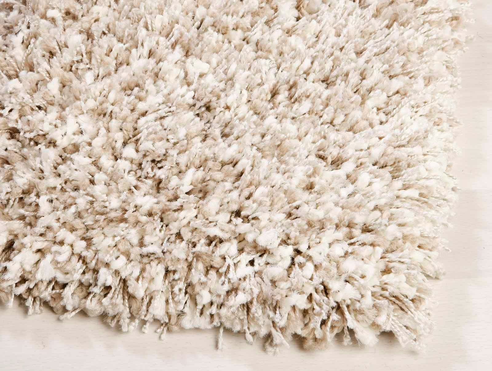 Langflor-Teppich Ragolle Twilight, TaraCarpet, rechteckig, Höhe: 6 mm, Shaggy Hochflorteppich weiß beige Wohnzimmer Schlafzimmer 065x130