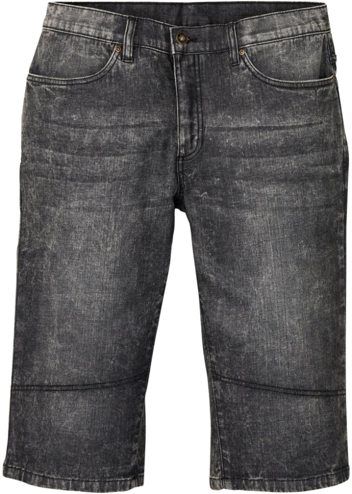 Stretch-Jeans-Long-Bermuda, Regular Fit